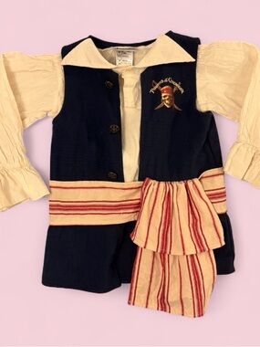 Disney Parks Authentic Pirates of the Caribbean Costume Shirt Vest Sash Size XS